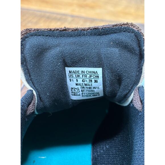 Mens Adidas Adicross V Brown Leather White Spikeless Sneakers Golf Shoes 9.5 - Picture 13 of 13